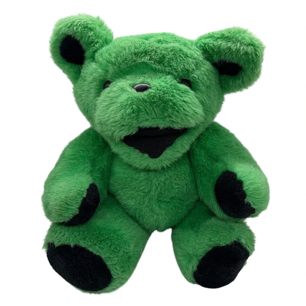 Vintage 90s Grateful Dead Steven Smith Stuffed Animal Green Jointed Plush Bear